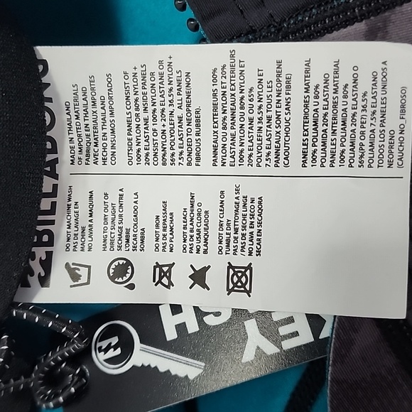 Billabong 2mm Synergy Back Zip Springsuit Short Sleeves Black Wetsuit/ Size 4 - Picture 10 of 13